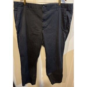Lee Mens Extreme Comfort Straight Fit Dark Blue Khakis Pants 44 X 32